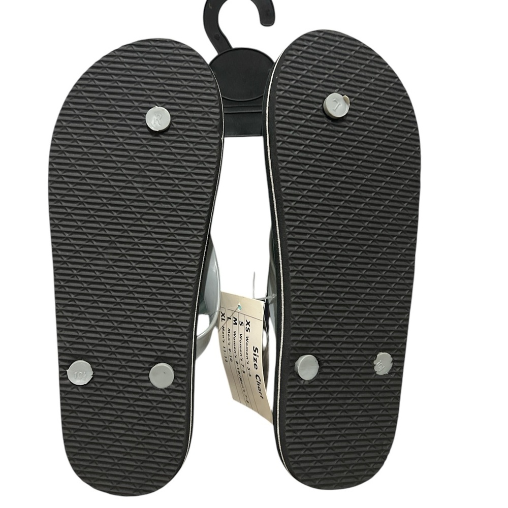 MSU small 7–8 Green and White Flip Flops with Spartan Logo - Picture 2 of 3